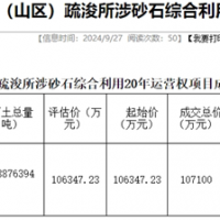 18.19元/噸！浙江該地儲量5887.64萬噸河砂20年運營權成功出讓